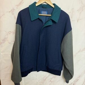 Vintage Pendleton Colorblock Wool Thinsulate Bomber Jacket